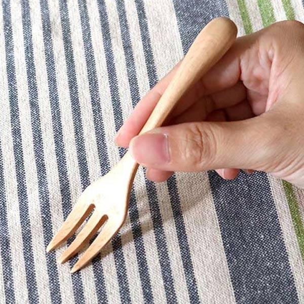 フォーク 木 長さ12.5cm S knob 木製 カトラリー 食器 （ 木製フォーク
