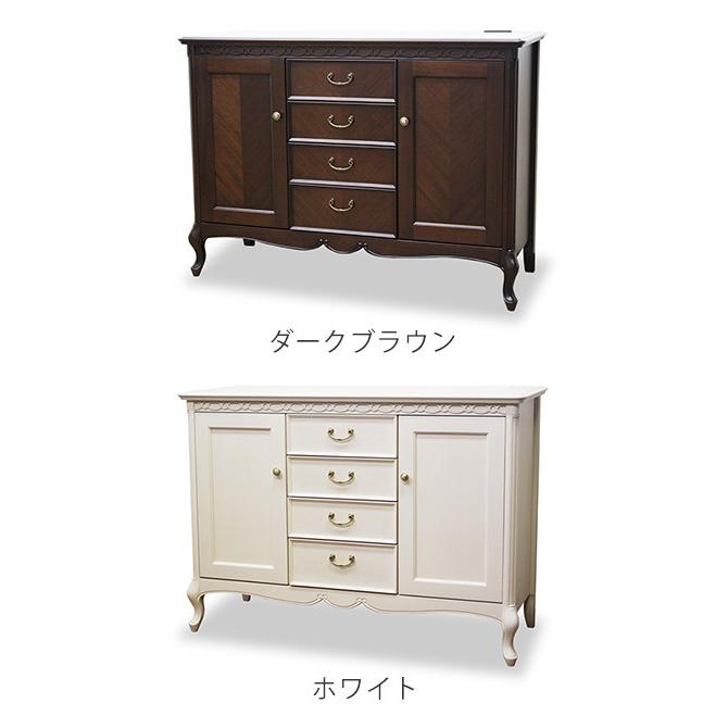 サイドボード クラシック調 猫脚 フルール 幅114cm （ 開梱設置 木製