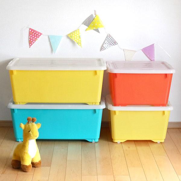 収納ボックス ふた付き 同色3個セット 約 幅40×奥行74×高さ31cm