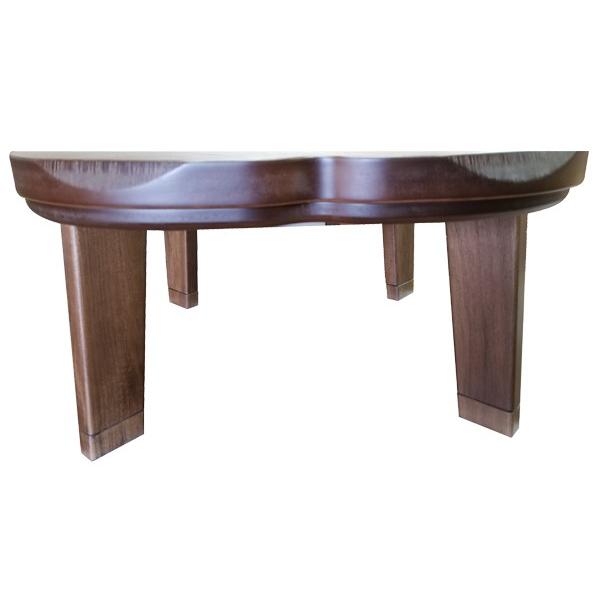 家具調こたつ 座卓 円型 天然木 突板仕上げ ニュークローバー 直径