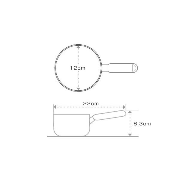 片手鍋 ちょこんと銅のプチパン 12cm ガス火専用 （ ガス火対応 片手なべ 銅製鍋 ）｜livingut｜02