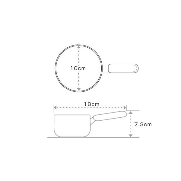 片手鍋 ちょこんと銅のプチパン 10cm ガス火専用 （ ガス火対応 片手なべ 銅製鍋 ）｜livingut｜02