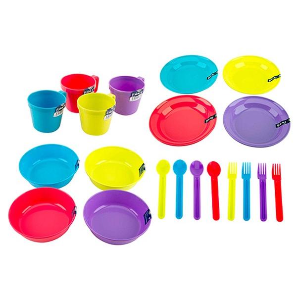 CAPTAIN STAG 行楽食器セット 4人用 抗菌 ホリデージョイ CAPTAIN STAG 行楽食器セット 4人用 抗菌 ホリデージョイ