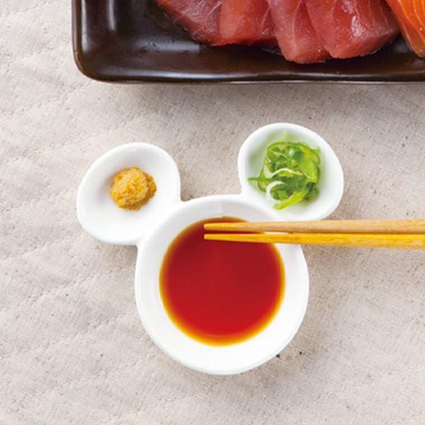 Disney（ディズニー） 醤油皿 ミッキーマウス 薬味皿 仕切り皿 磁器
