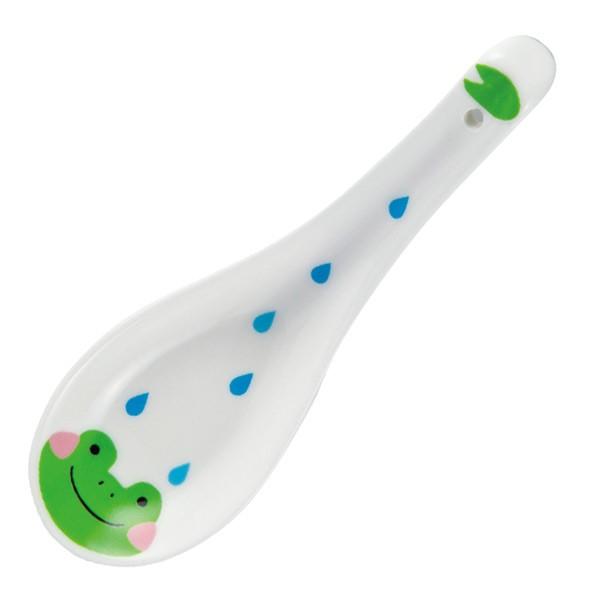 れんげ どうぶつシリーズ 子供 カエル 磁器 カトラリー 食器 （ 食洗機