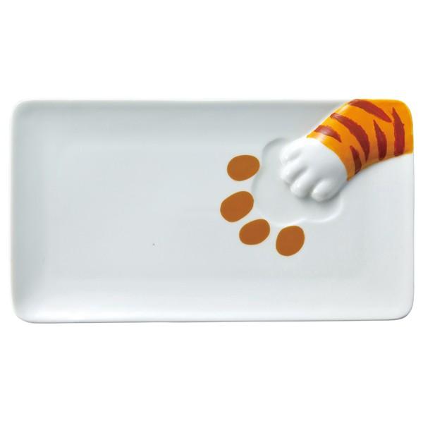 プレート どろぼう猫魚プレート とらねこ 皿 仕切り皿 磁器 食器 （ 食