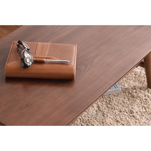 ウォールナット木製リビングテーブル 国産リビングテーブル(ウォルナット/オーク)両サイド収納付きで湿気