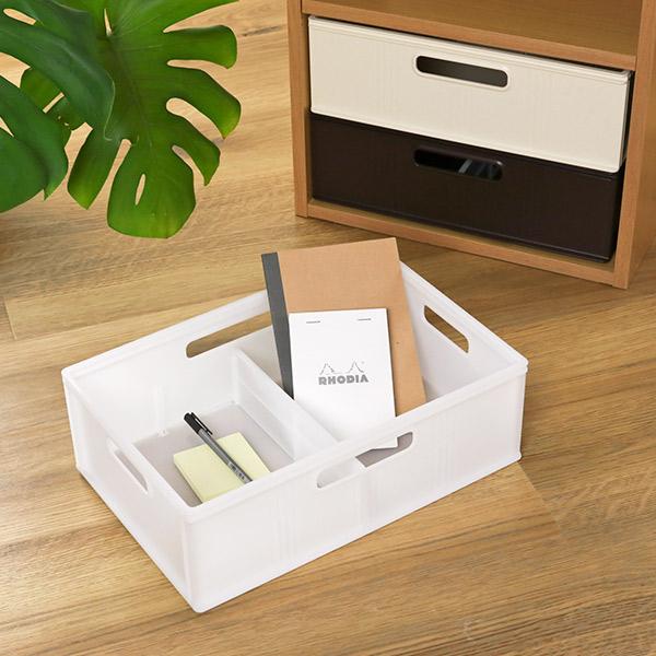 おすそ分けボックス素材収納ケース 収納 収納ボックス キューBOX ワイド浅型 収納ケース 幅39×奥行26×高さ