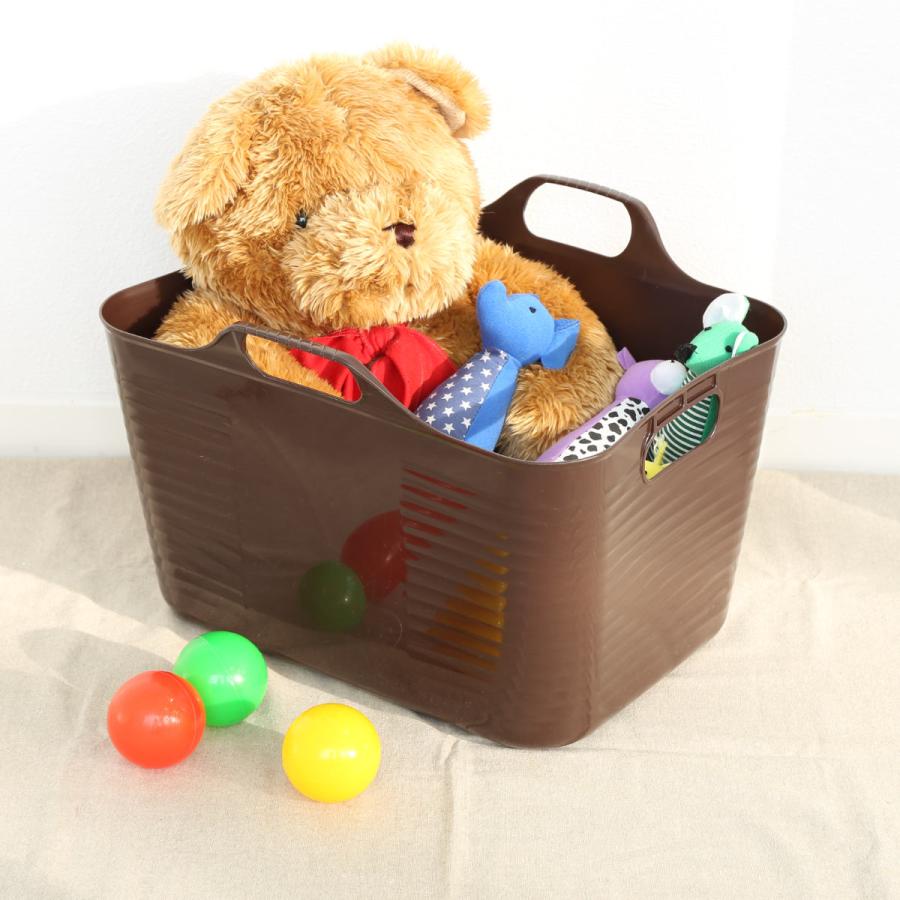 バスケット 持ち手付き 幅47.8×奥行31.7×高さ30.6cm ハッピーバケット