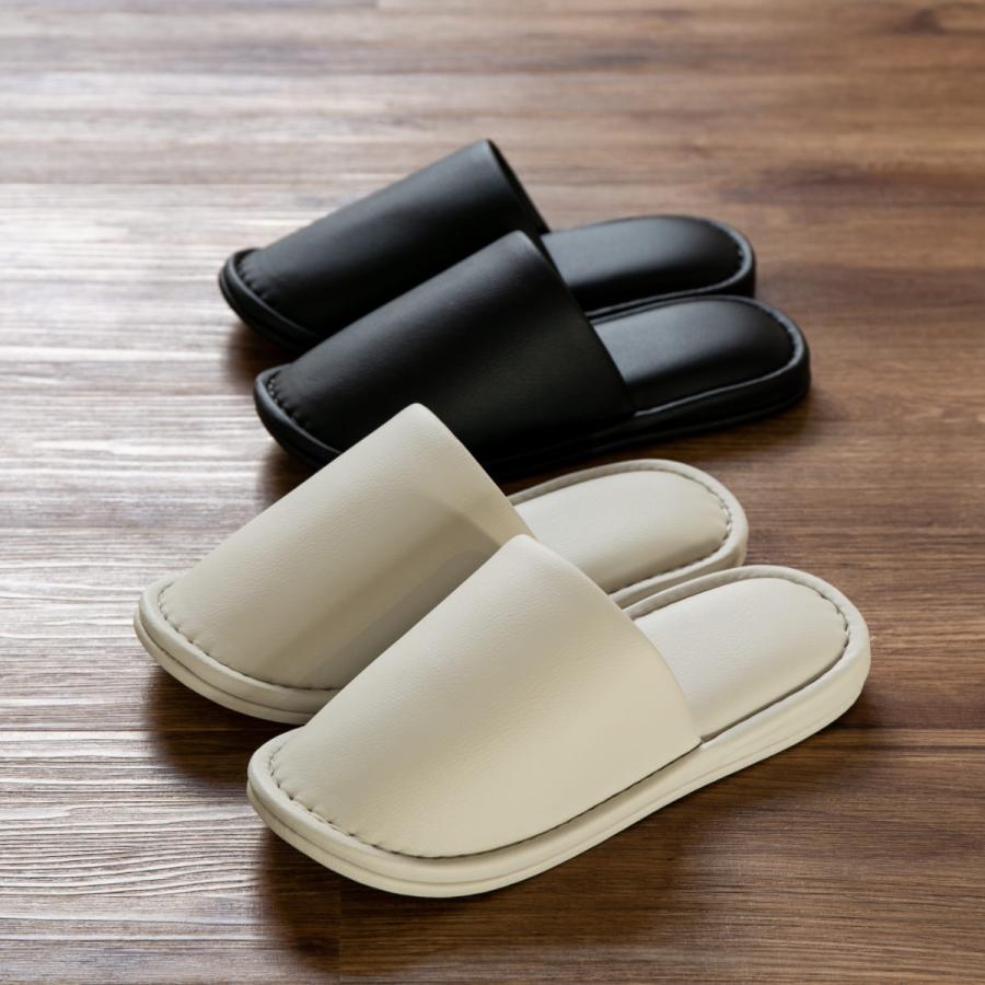 スリッパ マッドビニールレザー Lサイズ （ ルームシューズ ルーム