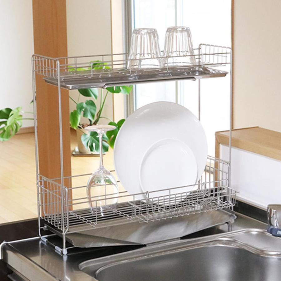 ヨシカワ 水切りラック 水切りかご 日本製 2段 幅15奥行47cm 4~5人用 Amazon.co.jp: ヨシカワ 水切りラック 水切りかご 2段 幅15×奥行