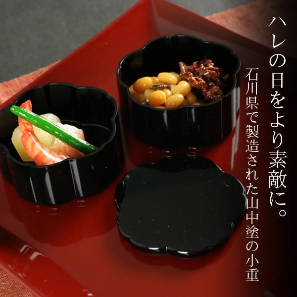 二段重 重箱 クリーンコート加工 食器 山中塗 日本製 （ お重 ミニ 和