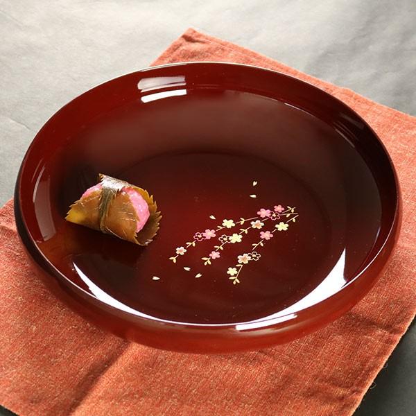 漆器 菓子器 5枚セット 菓子鉢 溜 花さくら 漆器 器 食器 日本製 （ 菓子入れ 盛鉢 菓子盆