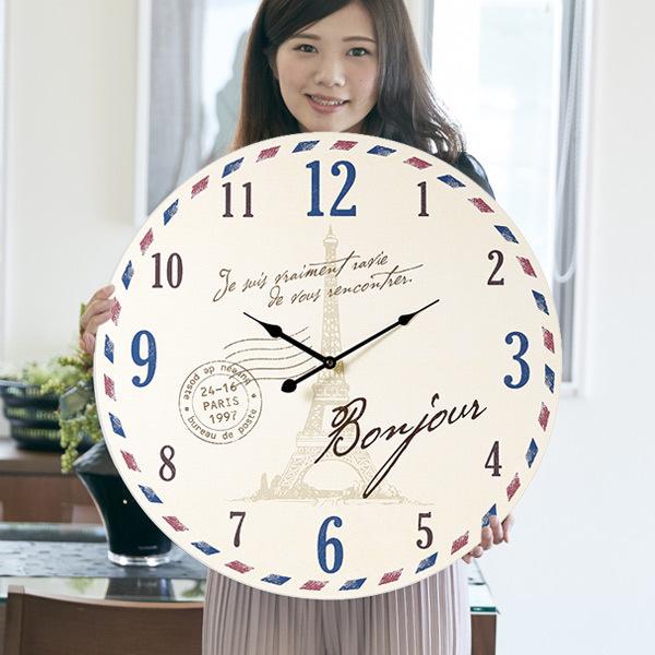 掛時計　パリ　雑誌　インテリア　おしゃれ アンファンス 掛け時計 大型 60cm パリ Town series モチーフクロック