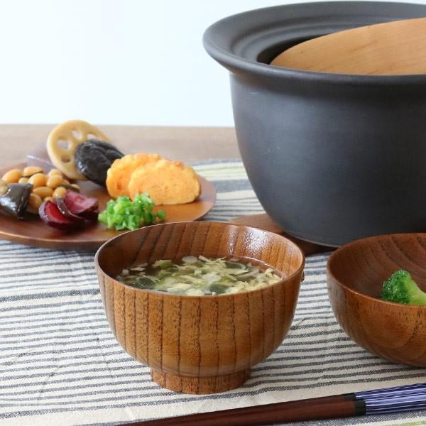 汁椀 木製 300ml 羽反汁椀 漆 天然木 食器 （ お椀 椀 味噌汁椀 吸物椀