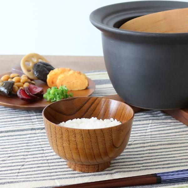 汁椀 木製 300ml 羽反汁椀 漆 天然木 食器 同色6個セット （ お椀 椀