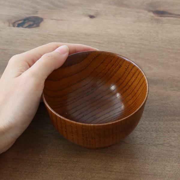 汁椀 子ども用 200ml 木製 漆 茶碗 同色6個セット （ お椀 椀 おわん