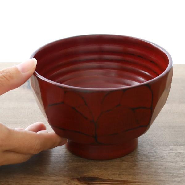 どんぶり 木製 450ml 亀甲丼 漆 丼 天然木 食器 同色6個セット （ 汁椀