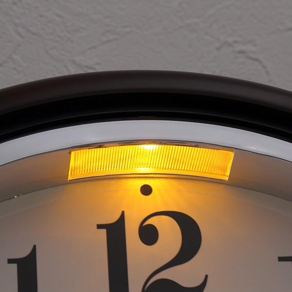 掛け時計 30.3cm 自動点灯 ライト付き 光明 連続秒針 （ 時計 壁掛け