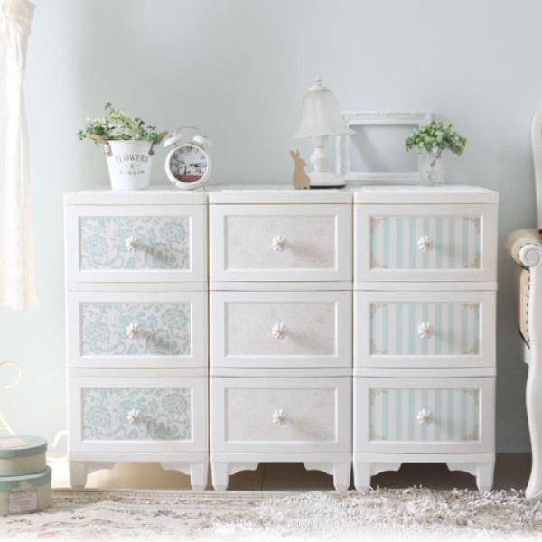 チェスト 3段 ドレスチェンジチェスト ガーリー系 クラシカルデザイン