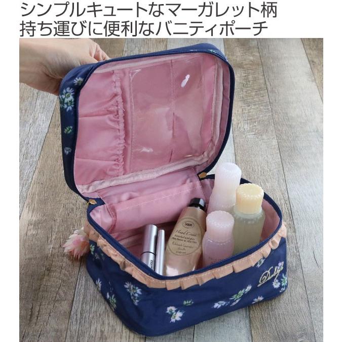 バニティポーチ 花柄 コスメポーチ Margaret 化粧品 収納 ポーチ