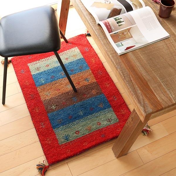 □在庫限り・入荷なし□ 屋内 玄関マット 45×75cm 手織り ギャッベ