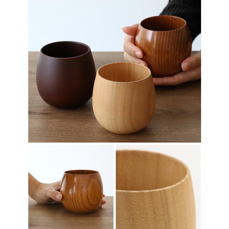 コップ 220ml 木製 エッグ型 漆 エッグカップ 天然木 食器