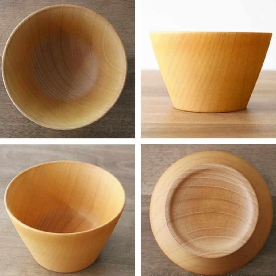ウッドボウル 木製 330ml M 木目 ボウル 天然木 食器 同色6個セット 
