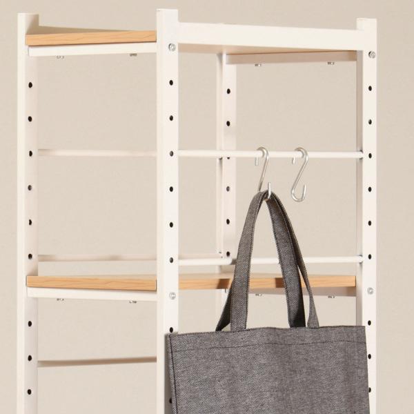 弘益 キッチンラック 幅58cm スライド棚 スチール S字フック3個付き