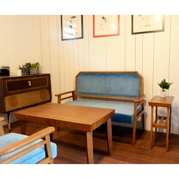 ローテーブル 座卓 天然木フレーム レトロ調 JEM 幅90cm （ テーブル