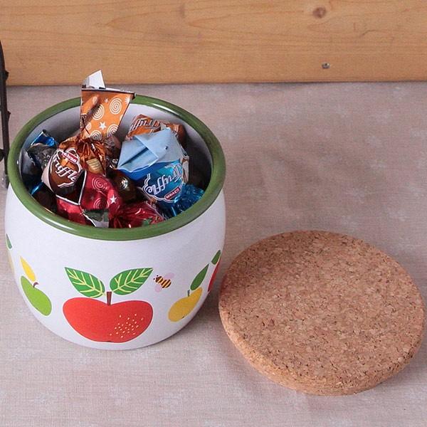 保存容器 ホーロー製 コルク蓋付き ロッタキュールホルン