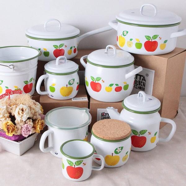 □在庫限り・入荷なし□ 両手鍋 16cm ホーロー製 クッキングポット