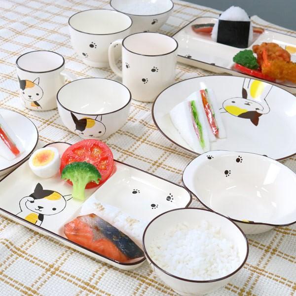 ランチプレート 21cm 小 Helloあにまる ねこ 仕切皿 食器 日本製