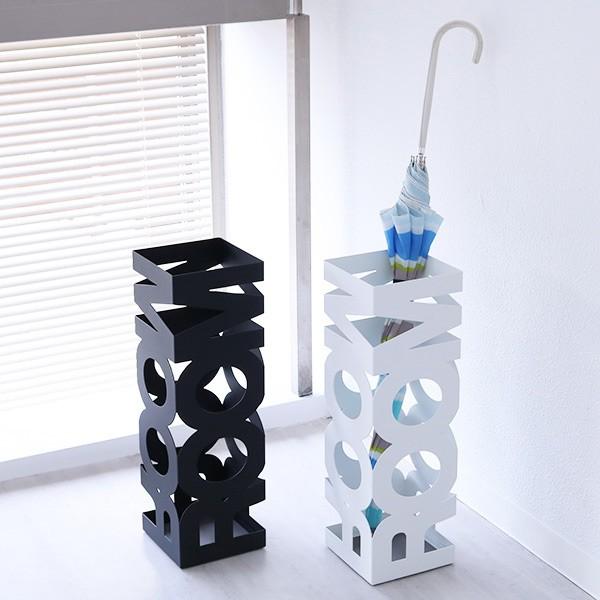 山崎実業 傘立て 角型 ロゴ ROOM スチール 傘たて アンブレラスタンド