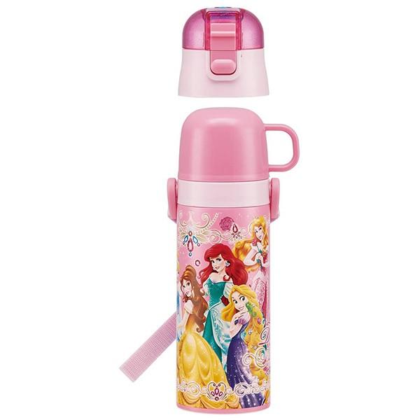 ディズニープリンセス 水筒セット 訳あり ディズニー プリンセス 新柄 水筒 キッズ 2WAY仕様 直飲み・コップ飲み