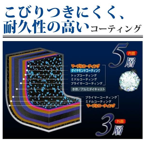 フライパン 30cm ダイヤモンドマーブル 軽量 アルミキャスト ガス火専用 （ 片手鍋 マーブル加工 ガス火対応 ）｜livingut｜06