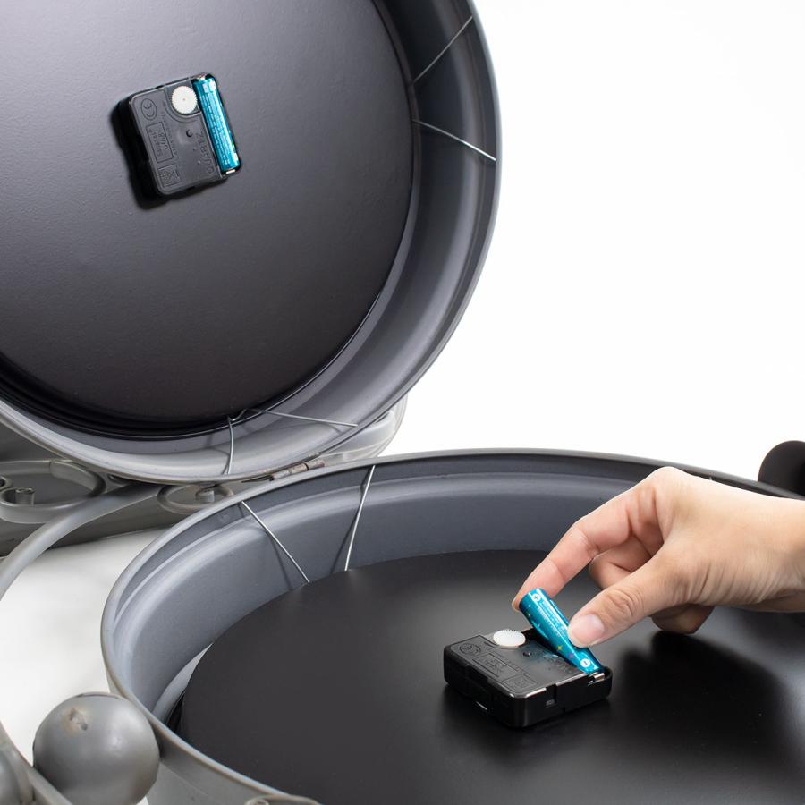 掛け時計 ウォールクロック アンティーク 両面 グレー 幅52cm