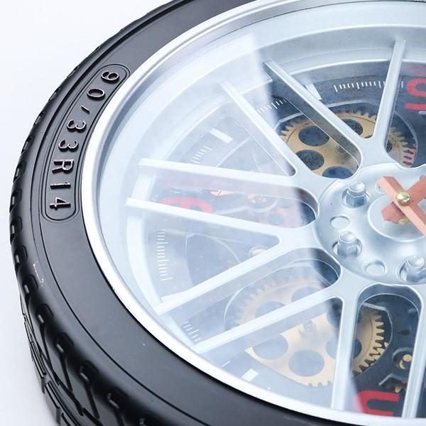 掛け時計 ギアクロック Gear Clock 直径40cm タイヤデザイン 掛け時計 ギアクロック Gear Clock 直径40cm タイヤデザイン