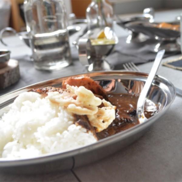 カレー皿 27.5cm ロッコ カレープレート ステンレス製 （ ステンレス