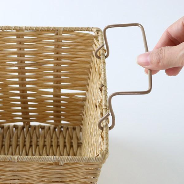 木製バスケット(大小2個セット) 大きなかご 1本手 サークル Sサイズ ウィロー バスケット : ラタン