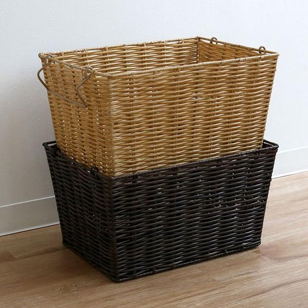 バスケット 幅36×奥行26×高さ20cm WICKER BASKET L （ 収納 かご カゴ