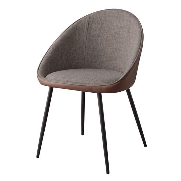 チェア 2脚セット 座面高約46cm 椅子 スチール ソフトレザー （ イス