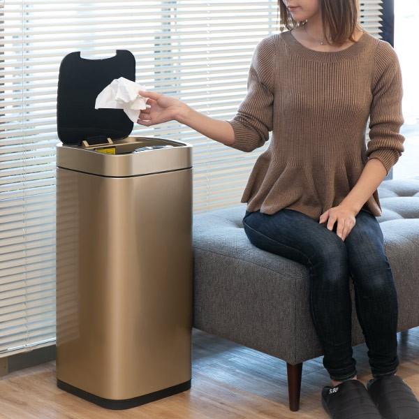 ゴミ箱 センサー ステンレス 自動開閉 JAVA 35L Rome （ センサー