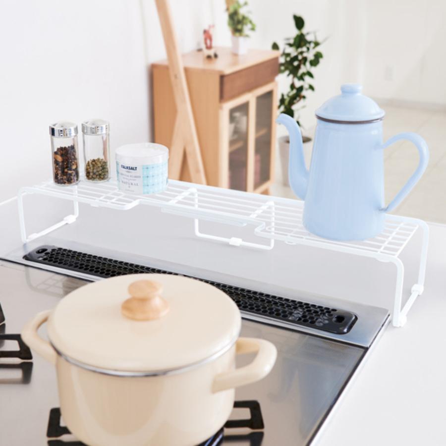 超目玉 コンロ奥ラック S コンロ奥収納 コンロラック コンロ奥隙間ラック キッチン収納 すき間ラック ファビエ キッチン収納 ラック