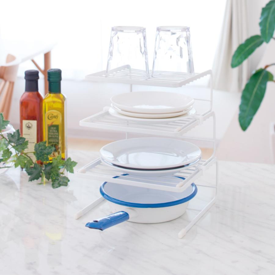 天馬 食器スタンド ディッシュラック 3段 ファビエ （ 食器立て 皿立て