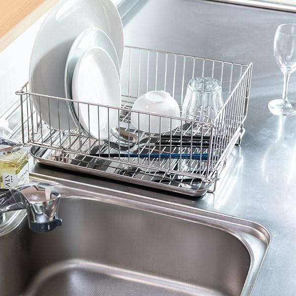 ヨシカワ □在庫限り・入荷なし□ 水切りカゴ オールステンレス たたん