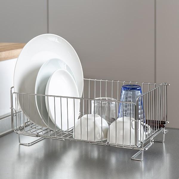 ヨシカワ □在庫限り・入荷なし□ 水切りカゴ オールステンレス たたん