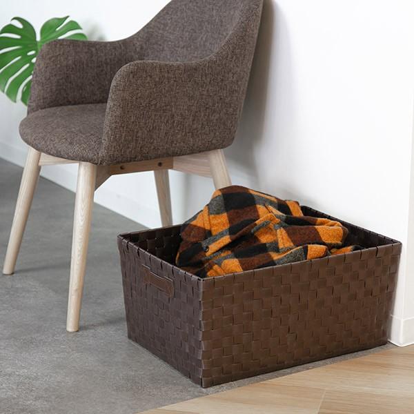◇新品 ブラウン バスケットウィービング ケース 茶道具 収納