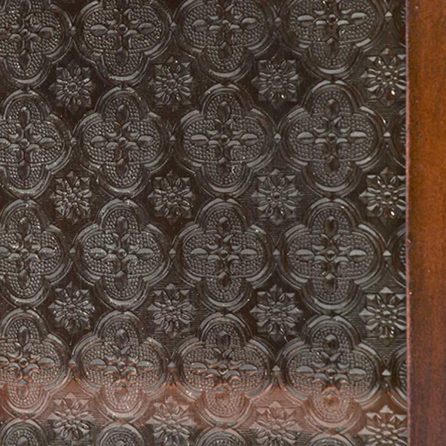 HAGiHARA（萩原） キャビネット アンティーク調 桐製 ガラス扉 幅60cm