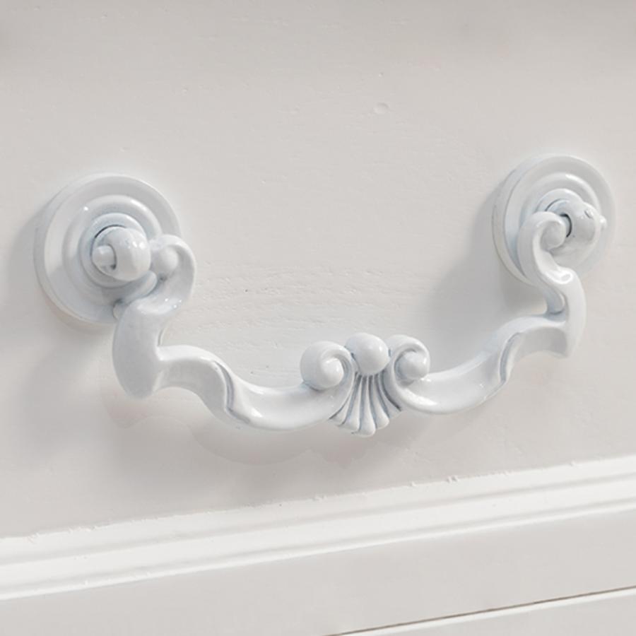 チェスト 4段 木製 カントリー調 シャビーウッド 幅60cm （ 姫系 白